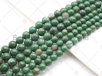 Quality Natural African Green Jade Round Smooth Beads, 6mm/8