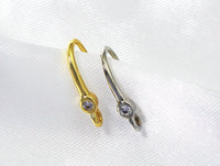 Round CZ Earring Hook, Earring Component, Sku#JD34