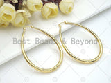 Oval Hoop Earrings, Sku#J296