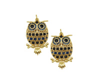 CZ Night Owl Charm, Sku#LK581