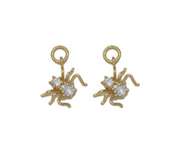 Gold CZ Spider Charm, Sku#B220