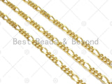 High Quality Oval Flat curb Chain, 18K Real Gold Plated Cuban Chain, Wholesale bulk Chain, 6.3x11.9mm,sku#E522