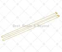 18K Gold Filled Trace Oval Link Chain Necklace, Sku#JD08