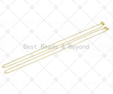 18K Gold Filled Trace Oval Link Chain Necklace, Sku#JD08