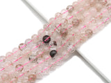 Genuine Pink Snowflake Phatom Round Smooth Beads, Sku#U1363