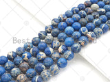 High Quality Coblalt Blue Sea Sediment Imperial Jasper Beads, 6mm/8mm/10mm/12mm Round Smooth Imperial Japser, 15.5'' Full Strand, SKU#UA175