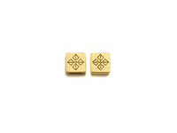 Gold Square Spacer Beads, Sku#Z1092