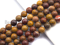 Natural Red Yellow Agate beads, Round Smooth 6mm/8mm/10mm/12mm, Natural Agate Beads, sku#U475