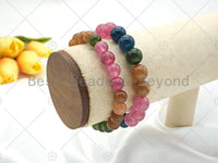 Natural Watermelon Quartz Stretchy Bracelet