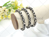 Natural Black White Tibetan Agate Stretchy Bracelet, SKU#U1095