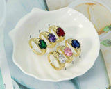 Oval CZ Chunky Adjustable Ring, Sku#X299