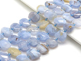 High Quality Natural Blue Chalcedony Rectangle Faceted Beads, Natural Chalcedony beads, 16x22mm, sku#U661