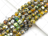 Green Dragon Vein Agate beads, Round Smooth 8mm/10mm Dragon Vein Beads, 15.5" Full Strand, sku#UA114