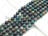 Natural Dark Green Jade Round Smooth Beads, 6mm/8mm/10mm Genuine Jade, 15.5'' Full Strand, Sku#U1066