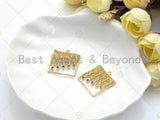 Filigree Gold Lacy Charm, Brushed Gold Twisted Wire Charm Pendants for Earrings necklace making, sku#CP01