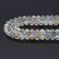 Genuine Yellow Topaz Round Smooth Beads, 6mm/8mm, Sku#U1641