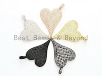 CZ Large Heart Pendant, Sku#F559