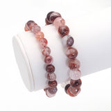 Genuine Hematoid Quartz Round Stretchy Bracelet, Sku#EF410