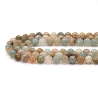 Genuine Mixed Quartz Round Faceted Beads, Sku#U1729