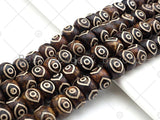 NEW STYLE Natural Tibetan Eye Agate, Agate Spacer,Rondelle Shape 10x14mm, 14" Full Strand, Natural Agate, DZI AgateSku#U972