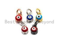 Pave Colorful Enamel Round Eye Charms Pendant, Enamel Pendant,Round Enamel, Oil Drop jewelry Findings, 4x6mm,sku#Z388