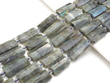 High Quality Natural Labradorite Pillow Shape Beads, Natural Labradorite beads, 13x26mm, sku#U679