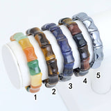 12x15mm Bamboo Shape Stretchy Bracelet, Sku#U1981