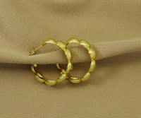 Gold Huggie Hoop Earrings, Sku#J348