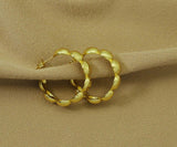 Gold Huggie Hoop Earrings, Sku#J348