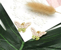 CZ Enamel Butterfly Charm, Sku#Y656