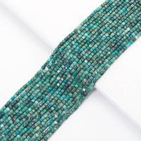 Genuine Chrysocolla Faceted Cube Beads, 2.5mm, Sku#U1525