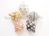 White/Silver/Gold/Rose Gold/Black Rhodium Plated Strong Magnetic Ball Clasp, Clasp Findings,10mm,12mm,14mm,16mm Clasps ,SKU#C62