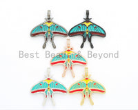 NEW Enamel Colorful Kite Shape Pendant,CZ Micro Pave Oil Drop Kite pendant,Enamel pendant,Enamel Jewelry,35x41mm,sku#F588