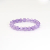 Genuine Lavender Jade Round Stretchy Bracelet, Sku#EF414