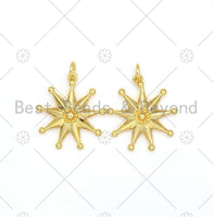 Sunflower Shape Pendant/Charm,18K Gold Filled Star Charm, Necklace Bracelet Charm Pendant, 21x19mm,Sku#F1408