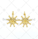 Sunflower Shape Pendant/Charm,18K Gold Filled Star Charm, Necklace Bracelet Charm Pendant, 21x19mm,Sku#F1408