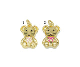 Enamel Teddy Bear Pendant, Sku#F1463