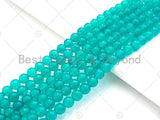 Natrual Amazonite Jade, 6mm/8mm/10mm Round Smooth Jade, Dyed Jade, 15.5'' Full Strand, Sku#U995