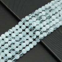 Genuine Blue Picture Quartz Round Smooth Beads, Sku#U1872