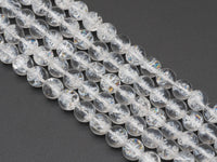Genuine Rainbow Crack Quartz Round Smooth Beads, Sku#U1356
