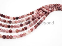 Natural strawberry quartz faceted beads, 6mm/8mm/10mmSKU#137