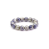 Mystic Gray Banded Agate Stretchy Bracelet, 8mm/10mm/12mm, S