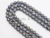 High Quality Natural Faceted Round Labradorite beads, 6mm/8mm/10mm/12mm Gemstone beads, Labradorite Beads,15.5inch strand, SKU#U418