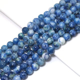 Genuine Blue Chrysocolla Round Smooth Beads, 6mm/8mm/10mm, Sku#U1580