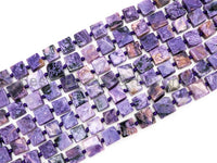 Quality Natural Charoite beads, 12-14mm/8-10mm