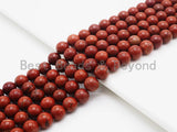 Natural Smooth Round Red Creek Jasper beads, 4/6mm/8mm/10mm