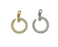 CZ Round Ring Charm, Sku#F1471