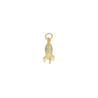 Gold CZ Rocket Charm, Sku#Y872