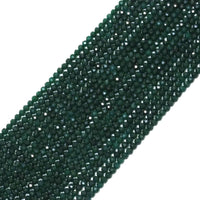 Emerald Jade Round Faceted Beads, 2mm/3mm, Sku#U1501