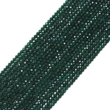Emerald Jade Round Faceted Beads, 2mm/3mm, Sku#U1501